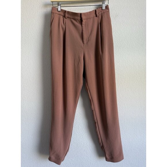 Uniqlo Women’s Brown Pink Drape Relaxed Jogger Tapered Pants Size Medium - Picture 3 of 11